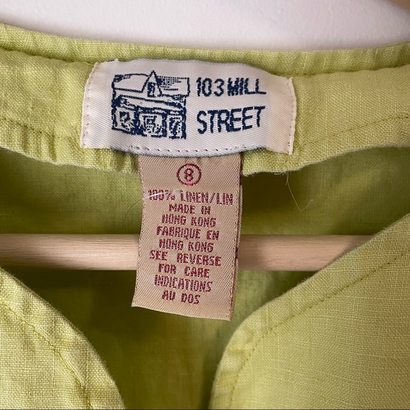 Vintage Linen Vest - Picture 4 of 6